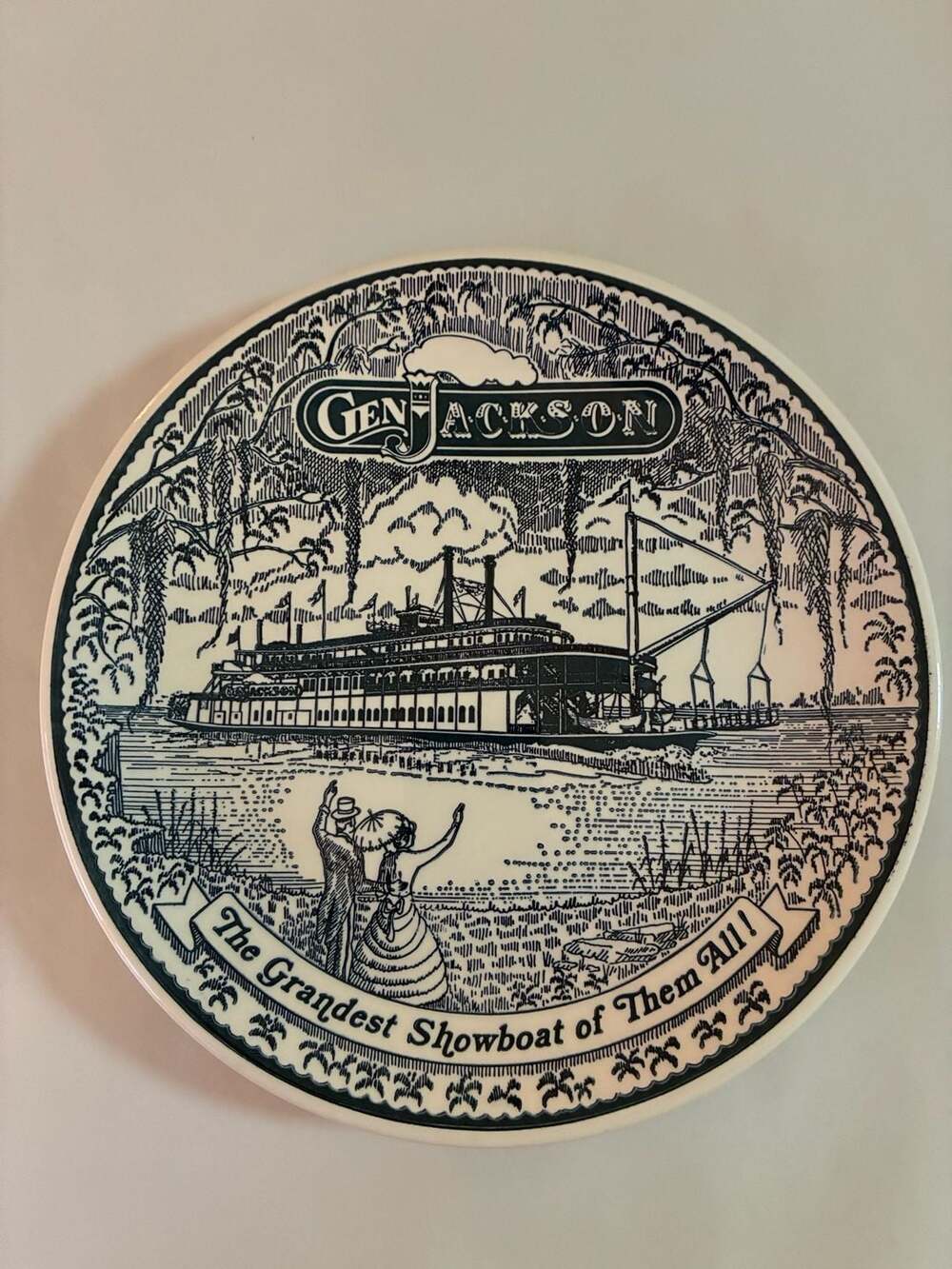 Charles Products General Jackson Showboat Commemorative Ironstone Plate